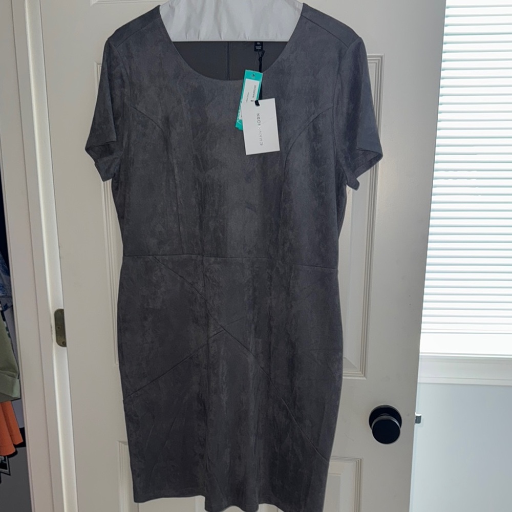 41 Hawthorn Gray Mini Suede Dress